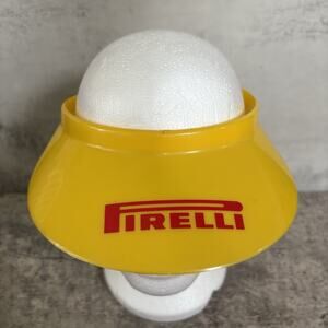 Vintage Pirelli Tires Bright Yellow Plastic Sun Visor